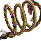 2pcs 63in Bird Perch Rope Bungee Parrot Toy - Pure Natural Cage Chewing Toy