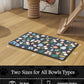 Pet Feeding Mat-Absorbent Dog Mat for Food and Water Bowl-No Stains Quick Dry Water Dispenser Mat-Dog Accessories Pet Supplies-Bowl for Messy Drinkers（DARKFLOWERS,16"x24"