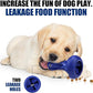 Rubber Dog Toys Treat Dispensing - Super Tough Treat Toys for Aggressive chewers Large Breed Durable Dog Toys IQ Training (Blue)