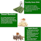 150g 3 Types of Combined Chew Toys Molar Sticks Sweet Bamboo Apple Branch Timothy Grass for Pets Chinchilla Squirrel Gerbil Hamster Squirrel Guinea Pigs