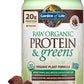 Garden of Life Raw Organic Protein & Greens - Chocolate - Vegan Protein Powder for Women and Men, Plant Protein, Pea Protein, Greens & Probiotics - Dairy Free, Gluten Free Low Carb Shake, 20 Servings
