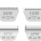 4PCS Wide Blades for Dog Grooming Blades Compatible with Andis,Oster A5,Wahl km10 Dog Clippers,Detachable Stainless Steel Dog Clipper Blades (10W+30W+5FW+7FW)