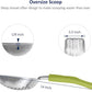 WePet Cat Litter Scoop, Aluminum Alloy Sifter, Kitty Metal Scooper, Deep Shovel with Diagonal Sifting Hole, Long Handle, Kitten Poop Lifter for Litter Box, Large Size, Green Handle