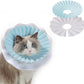 Soft Cat Cone Collar for Cats & Kittens – Adjustable Lightweight Recovery E-Collar to Stop Licking, Scratching & Biting After Surgery, Comfortable Wound Healing Cone Alternative (Blue, S)
