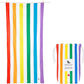 Dock & Bay Beach Towel - Quick Dry, Sand Free - Compact, Lightweight - 100% Recycled - Includes Bag - Rainbow Shores - Set of 4 - Large (160x90cm, 63x35)
