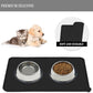 Waterproof Pet Feeding Mat with High Raised Edges, Heavier and Thicker Placemats for Cat Dog Water Bowl with BPA Free, Dogs Cats Food Mats for Messy Drinkers to Prevent Spill and Protect Floors