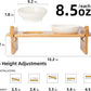 FUKUMARU Elevated Cat Ceramic Bowls, Small Dog 15° Tilted Raised Food Feeding Dishes, Solid Bamboo Water Stand Feeder Set for Cats and Puppy