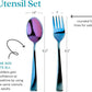 Ahimsa Stainless Steel Kids Utensils - Kids Fork and Spoon Set, Pediatrician Designed Toddler Utensils, 100% BPA Free & Dishwasher Safe (Iridescent Blue)