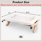 AMOSIJOY Cat Sill Window Perch Sturdy Hammock Window Seat with Cushion Cover, Wood & Metal Frame for Large Cats, Easy to Adjust Cat Bed for Windowsill, Bedside, Drawer and Cabinet (XL)