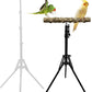 16-63 Inch Height Adjustable Bird Perch Pepper Wood Bird Training Perch Stand Parakeet Perches Indoor and Outdoor Parrot Stands for Small to Medium Bird