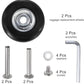 uxcell Replacement Luggage Wheels 40x18mm Suitcase Wheel Repair Kits Include 2 PU Bearing Wheels & Washers, Wrenches & Axle Screw for Trolley Bag, Inline Skate and Caster Board