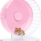 Niteangel Super-Silent Hamster Exercise Wheels: - Quiet Spinner Hamster Running Wheels with Adjustable Stand for Hamsters Gerbils Mice Or Other Small Animals (L, Pink)