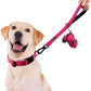 PLUTUS PET Short Training Dog Leash with Padded Handle for Medium Large Big Dogs,18 Inch Heavy Duty Strong Traffic Leash with Carabiner Clip for Climbing Walking or Guiding Blind（18”，Pink
