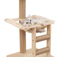 KVIDA Extra-Sturdy Wooden Cat Tree for Large Cats – Modern 3-Level Tower with Hammock, Anti-Tip Sisal Posts & Oversized Perch, Ideal for Indoor Big Cats & Multi-Cat Homes