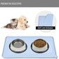 Waterproof Pet Feeding Mat with High Raised Edges, Heavier and Thicker Placemats for Cat Dog Water Bowl with BPA Free, Dogs Cats Food Mats for Messy Drinkers to Prevent Spill and Protect Floors