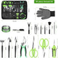 Bonsai Tool Kit, 21 Pcs Gardening Tools Set Include Garden Pruning Shears, Plant Trimming Scissors, Training Wire, Succulent Tool, Leather Bag Storage, Gardening Gifts for Women, Plant Lovers
