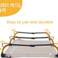 Daisy Cot, Medium Foldable Elevated Dog Bed, Portable Raised Outdoor Folding Dog Cot, Cooling, Chew Proof, Waterproof, Heavy Duty Up to 160 lbs for Camping/Home, Brown, 32"x 19"x6"