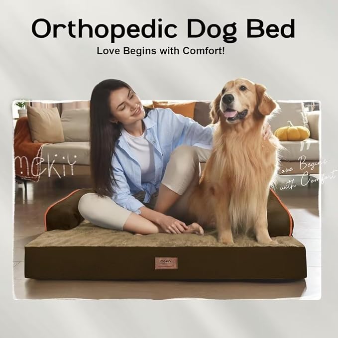 Small Dog Bed and Cat Sofa Waterproof Orthopedic Dog Beds for Small Dogs Cat Bed Comfy Pet Couch Sofa Beds with Washable Removable Cover & Non-Slip Bottom