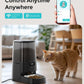 Cat Feeder Automatic - Cat Food Dispenser MeowServe S20, Auto Dog Feeder with Stainless Steel Bowl, 5L Pet Feeder with Patented Anti-Jam Port, App, Dual Lock Lid, Dual-Band WiFi & Power Supply