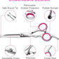 5 in1 Dog Grooming Scissors Kit, Professional Dog Scissors for Grooming with Safety Round Tips, Titanium Coated Grooming Shears for Dogs Cat Pet At Home