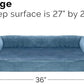 Furhaven Cooling Gel Dog Bed for Large/Medium Dogs w/ Removable Bolsters & Washable Cover, For Dogs Up to 55 lbs - Faux Fur & Velvet Sofa - Harbor Blue, Large