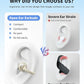 Open Ear Earbuds, Clip-On Earbuds Wireless Bluetooth, Ear Clip Bluetooth Headphones, Lightweight Comfort, Ergonomic Secure Fit for Small Ears, Ultra Open Audio, Waterproof, 40H Playtime
