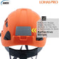 LOHASPRO Hard Hats Construction Safety Helmet with Visor ANSI Z89.1 Approved OSHA Hardhat, Vented Men Work Hard Hat with Chin Strap Tree Climbing Arborist Helmet (P4 Orange+Clear Visor)