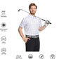 Men's Golf Polo Shirts Short Sleeve Striped Performance Moisture Wicking Dry Fit Golf Shirts for Men