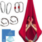 Aerial Silk Yoga Hammock & Swing for Home, Inversion Exercises, Starter Kit for All Levels - Durable with Extension Straps, Carabiners, and Pose Guide
