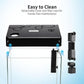 Betta Fish Tank Starter Kits, 5 Gallon Fish Tank with Heater Filter and Light, Self-Cleaning Small Fish Tank(Black).