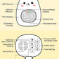 Cat Alarm Clock for Kids with Night Light, Sleep Training Clock Time to Wake Clock, Rechargeable Silicone Light for Bedroom, Perfect Sleep Companion for Boys Girls