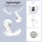Wireless Earbuds, Bluetooth 5.4 Headphones with 3D Bass Stereo, 40H Ultralight in-Ear Buds, Bluetooth Earbuds with 4 ENC Noise Cancelling Mic, USB-C, IP7 Waterproof Earphones for Android iOS, Milky