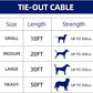 Dog Tie Out Cable, 50FT, Blue, Suitable for Dogs up to 350 pounds, Lightweight, Non-Winding, for Outdoor Use