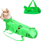 HDKUW Cat Grooming Bag,Foldable Travel Carrier for Cats,Anti-Bite Anti-Scratch Cat Grooming Restraint Bag,Pet Carrier for Administering Eye Drops,Ear Cleaner,Clipping Nails Green L