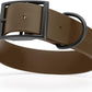 Dogline Biothane Waterproof Dog Collar Strong Coated Nylon Webbing with Black Hardware Odor- Proof for Easy Care Easy to Clean High Performance Fits Small Medium or Large Dogs, Dark Chocolate Brown