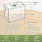 Mini Betta Fish Tank Kit with LED Light Base, Small Fish Bowl for Temporary Space, 0.2 Gallon Stackable Cube Tank with Betta Leaf for Small Fish, Insect, Shrimp, Crab, Spider (Kit-1)