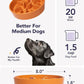 LE TAUCI Dog Bowls Slow Feeder Ceramic, 1.5 Cups Slow Feeding Dog Bowl Small Medium Breed, Puppy Bowl for Fast Eaters, Sun Orange