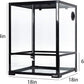 REPTI ZOO Reptile Glass Terrarium, 18" x 18" x 24" Knock-Down Reptile Habitat Tank with Double Hinge Door & Top Screen Ventilation and Side Mesh Ventilation, 30 Gallon Large Reptile Terrarium