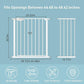 WAOWAO Triple Lock Baby Gate Extra Wide 44.48-48.42" Pressure Mounted Walk Through Swing Auto Close Safety White Metal Child Kids Dog Pet Puppy for Stairs,Doorways