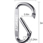 STURME 12pcs Carabiner Clip 3" Small Durable Carabiner Keychain Carabeaner Hooks