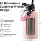 64 oz Insulated Water Bottle with Straw (Cold for 48 Hrs), Half Gallon Stainless Steel Triple Wall Vacuum Sports Water Jug, Leakproof Hydro Cup Flask with Straw Spout Lids & DIY Stickers