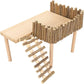 Hamster Cage Platform, Decorative Wooden Small Pet Activity Playground with Ladder, Hamster Wooden Platform for Squirrel Guinea Pig Golden Bear Sugar Glider