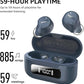 TOZO NC9 Hybrid Active Noise Cancelling Wireless Earbuds, 6 Mics ENC Clear Call, IPX8 Waterproof, in Ear Bluetooth 5.3 Headphones Stereo Bass Ear Buds 59H Playtime with LED Display 32 EQs via APP