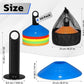 GHB Soccer Cones 25/50/100 Pack Disc Soccer Sport Cones Training Field Marker Agility Cones for Traffic, Basketball, Coaching, Practice Equipment Includes Cone Drills Guide