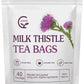 Organic Milk Thistle Tea Bags, 40 Teabags, 3g/Bag - Supports Liver Function, Liver Detox and Overall Health, Certified Free