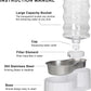 Sfozstra Dog Water Bowl Dispenser: 6L White Lagre Stainless Steel - BPA-Free - Automatic Gravity Pet Water Dispenser for Busy Owners
