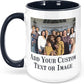 Personalized Coffee Mug, Custom Photo Text 15 Oz Ceramic Mug, Customized Picture Name Tea Cup, Unique Gift Idea, Taza Cafe Personalizadas Fotos, Cute Custom Gifts Mom Women Men, Father's Day, Black