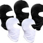 5 Pack of Balaclava Headgear, Outdoor Men's and Women's Ski Caps, Mask, Airsoft Gun, Motorcycle Cover, Helmet (Black, White)