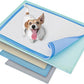 TidyFriend Dog Pee Pad Holder Tray Fits for 30” x 23” Pee Pads with Corner Lock Holes, Raised Edges, Non-Spill, Easy to Clean Silicone Dog Potty Tray Holder, For Indoor Floor Protection (Turquoise)