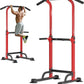 soges Power Tower Pull Up Bar Station, Free Standing Pull Up Rack Dip Station for Home Gym, Height Adjustable Home Strength Training Fitness Workout Equipment